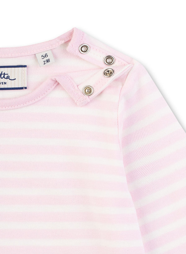 Langarm Mädchen-Shirt geringelt rosa Sanetta Fiftyseven
