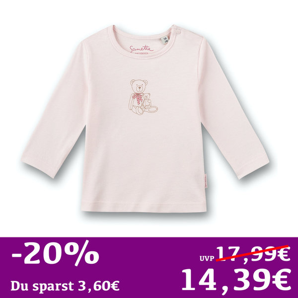 Mädchen Langarm-Shirt rosa Lovely Teddy Sanetta Fiftyseven