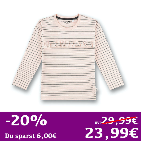 Mädchen Langarm-Shirt Ringel rosa Sanetta PURE