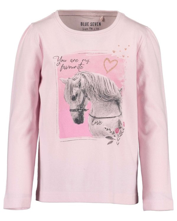 Langarm-Shirt Pferd YOU ARE MY FAVOURITE rosa BLUE SEVEN