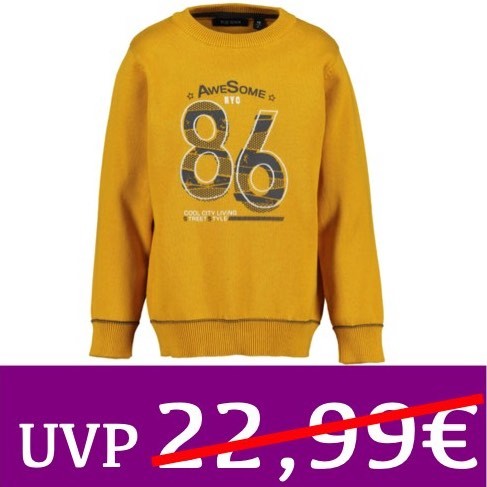 Jungen Pullover AweSome 86 gelb BLUE SEVEN