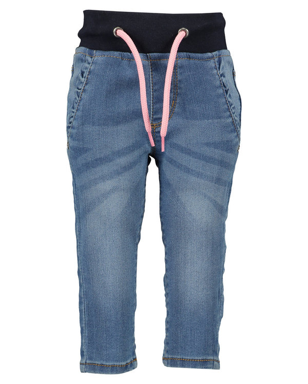 Mädchen Schlupf-Jogging-Jeans mit rosa Tunnelzug BLUE SEVEN