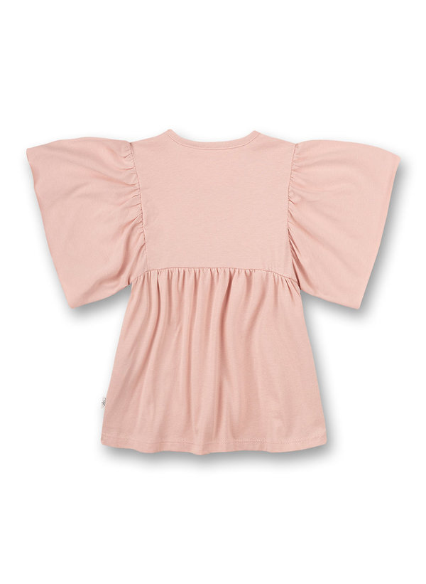 Mädchen Shirt mit kurzen Volant-Ärmeln rosa Sanetta PURE