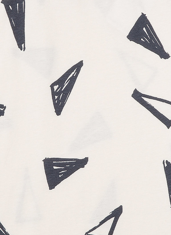 T-Shirt mit Dreieck-Alloverprint weiß Sanetta PURE