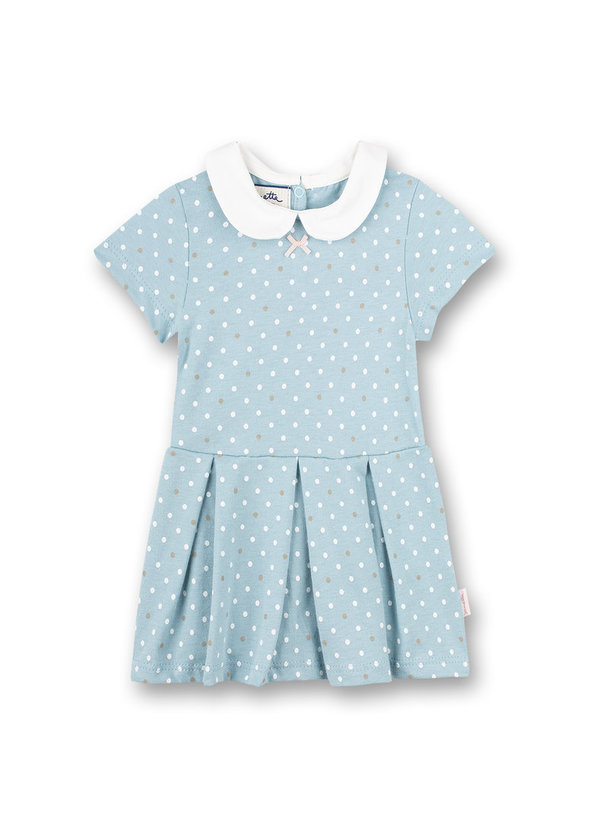 Mädchen-Kleid mit Bubikragen hellblau Sanetta Fiftyseven