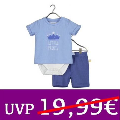 2er-Set: Body-Shirt mit Shorts Little Prince blau BLUE SEVEN Gr. 56