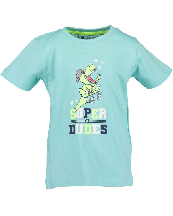 T-Shirt SUPER DUDES türkis BLUE SEVEN