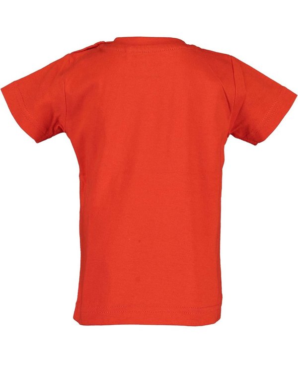 T-Shirt mit Baustellen-Print und Dino rot BLUE SEVEN