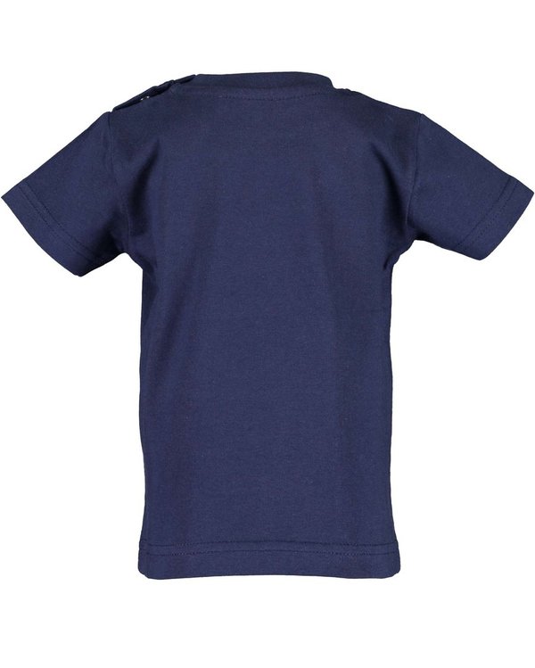 T-Shirt mit Baustellen-Print blau BLUE SEVEN