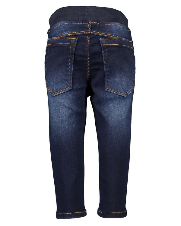 Schlupf-Jogging-Jeans braunen Tunnelzug dunkelblau BLUE SEVEN