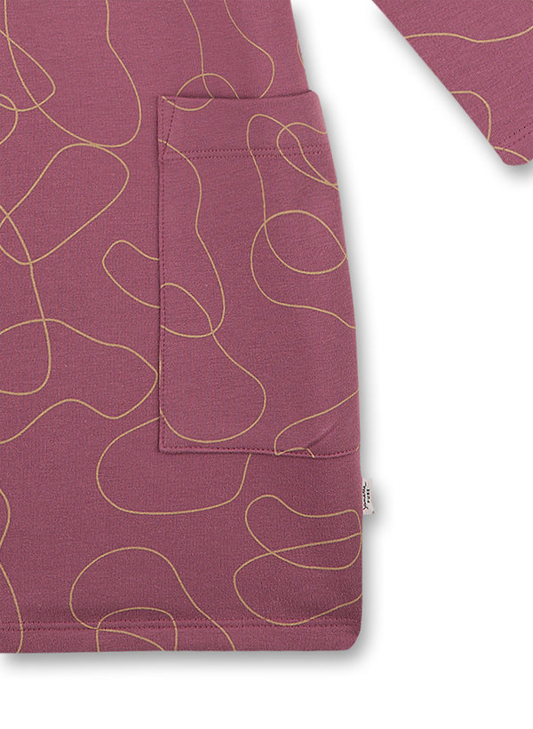 Kleid langarm mit seitlichen Taschen violett Sanetta PURE