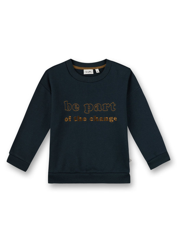 Sweatshirt be part of the change grün Sanetta PURE