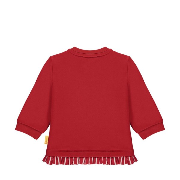 Sweatshirt mit gestreiftem Volantabschluss rot Steiff