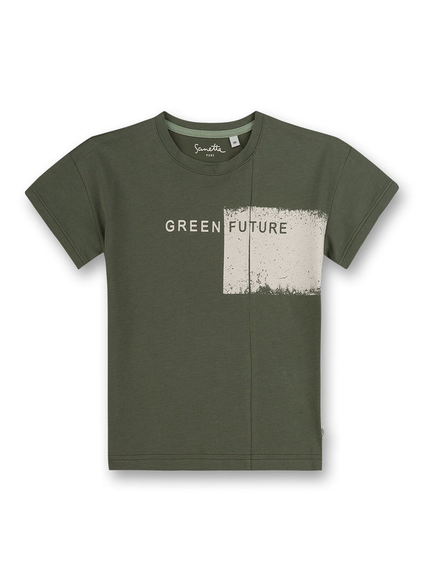 T-Shirt GREEN FUTURE Print grün Sanetta PURE