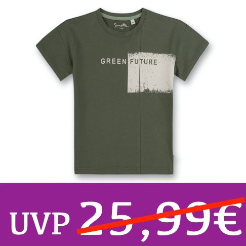 T-Shirt GREEN FUTURE Print grün Sanetta PURE
