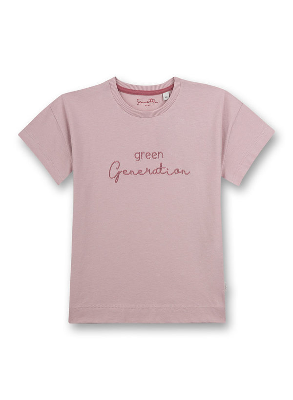 T-Shirt green GENERATION Print rosa Sanetta PURE