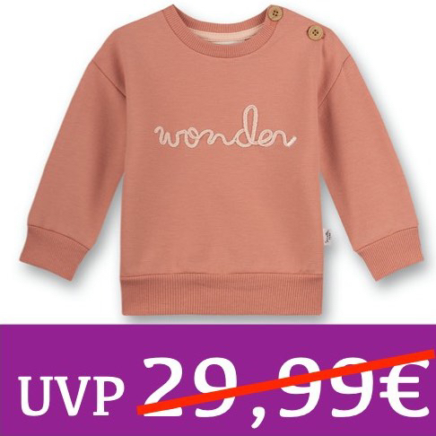 Sweatshirt mit Wording-Stick wonder rose dawn Sanetta PURE