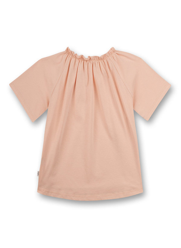T-Shirt mit geraffter Rüschenkante aprikose Sanetta PURE