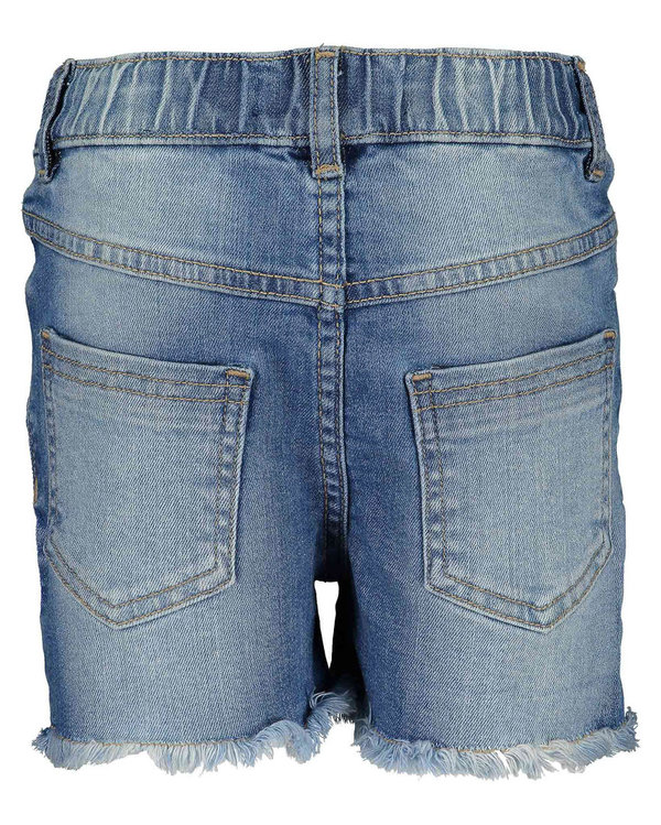 Schlupf-Jeans Shorts mit gestickter Sonne blau BLUE SEVEN