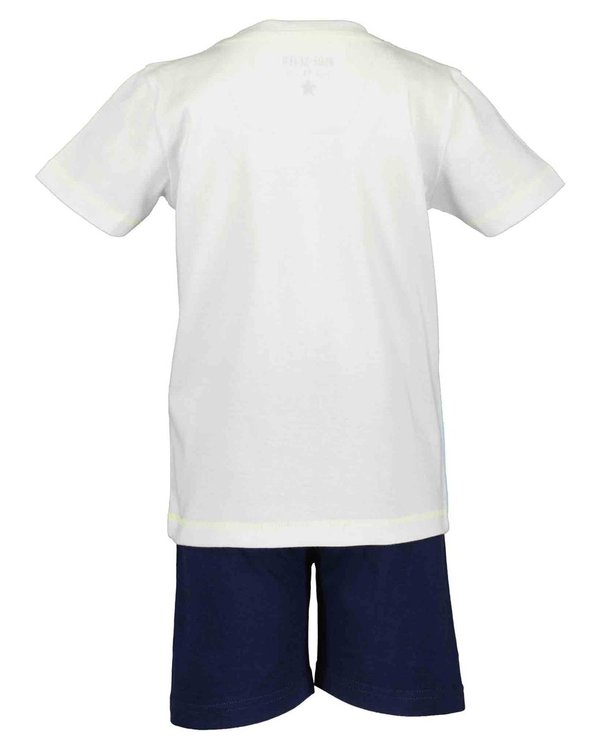 2er-Set: T-Shirt und Shorts SUNNY DINO Beach weiß/blau BLUE SEVEN