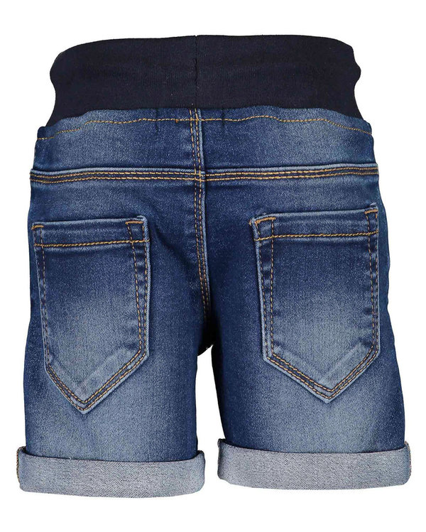 Schlupf-Jogging-Jeans-Shorts mit gelben Kordelzug blau BLUE SEVEN
