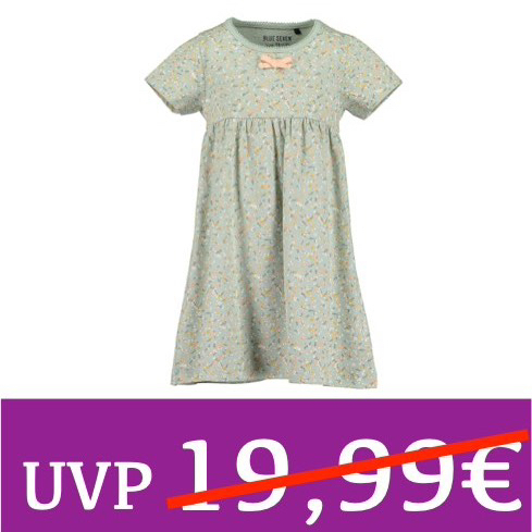Shirt-Kleid mit Blümchen-Allover zartes grün BLUE SEVEN Gr. 116