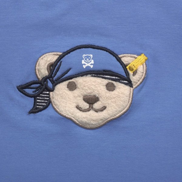 Langarmshirt mit Piratenbär blau Steiff