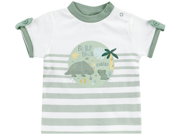 T-Shirt kurzarm Baby Dino ROAAAR weiß/grün JACKY