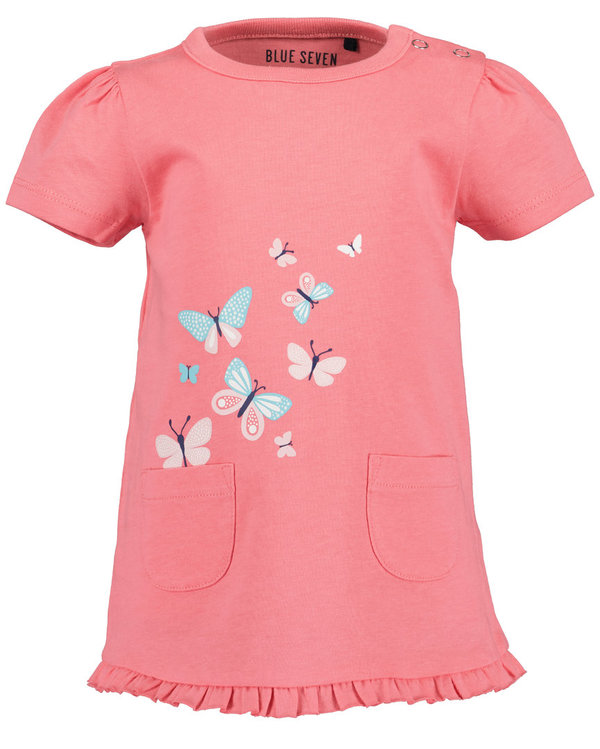 Longshirt mit Schmetterlingsprint rosa BLUE SEVEN
