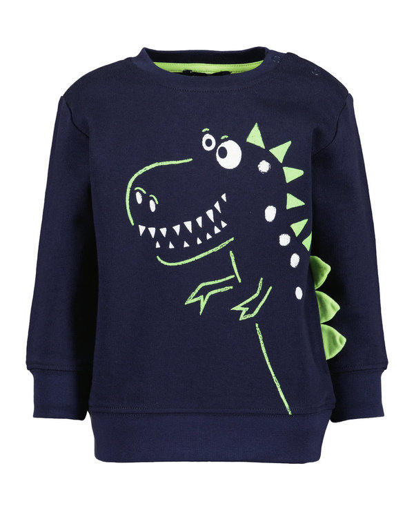 Sweatshirt mit Dinoprint und beweglicher Applikation dunkelblau BLUE SEVEN